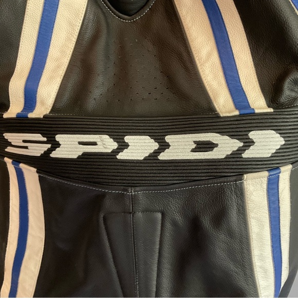 Spidi Men’s 54 Hydroback Black, White, Blue Fully Armored Ventilated Racing Suit - Picture 7 of 16